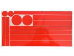Anti-collision marking sticker sheet Fluorescent red