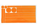 Anti-collision marking sticker sheet Fluorescent orange