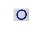 Static port placard round  Ø9/12mm blue