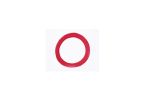 Static port placard round  Ø9/12mm red