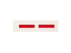 Warning/indication closing-placard red