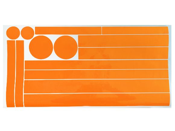 Anti-collision marking sticker sheet Fluorescent orange