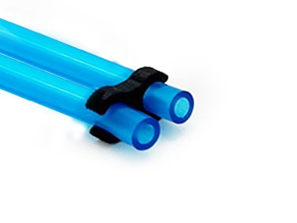 GE tube clip 2P "=" plastic black Ø 8mm