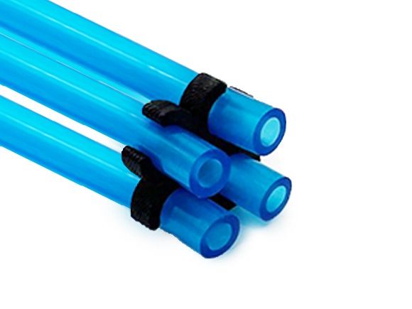 GE tube clip 4P 'X'' plastic black Ø8mm