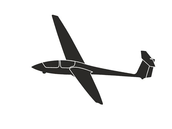 Glider sticker - ASK21 15cm