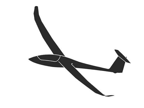 Glider sticker - Discus 2  15cm
