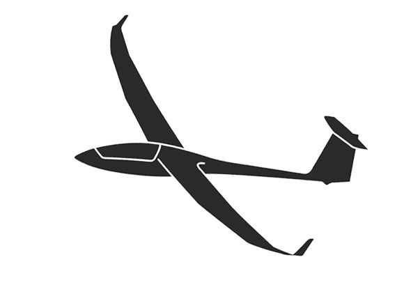 Glider sticker - Discus 2 WL  15cm