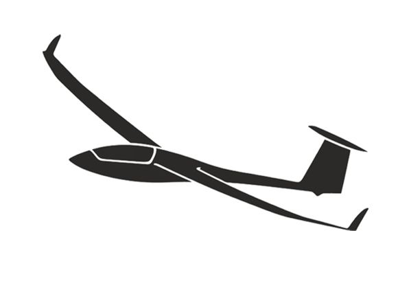 Glider sticker - Ventus 2a 15cm