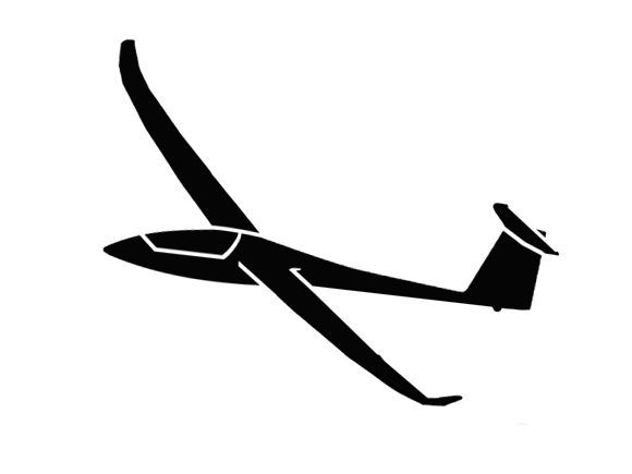 Glider sticker - Ventus 2c 15cm