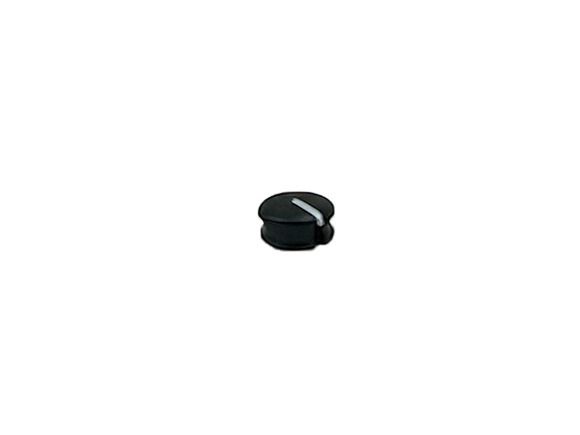 Instrument collet knob / turn knob cap black w/ line (10mm knob)