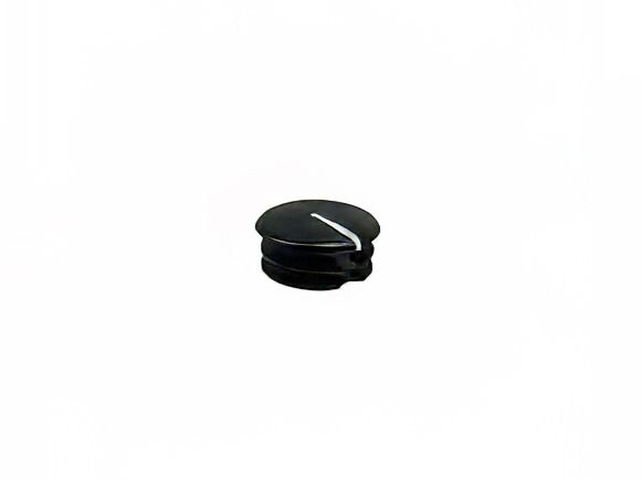 Instrument collet knob / turn knob cap black w/ line (14.5mm knob)