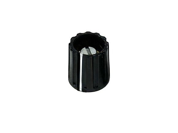 Instrument collet knob / turn knob 10mm (shaft Ø3mm) black w/ line