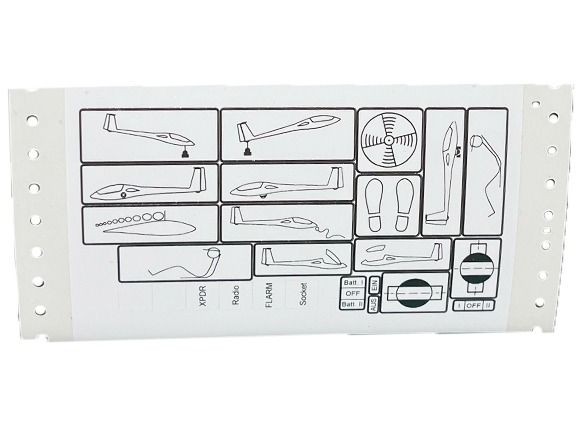 LS Cockpit placards 'Classic' single seater white