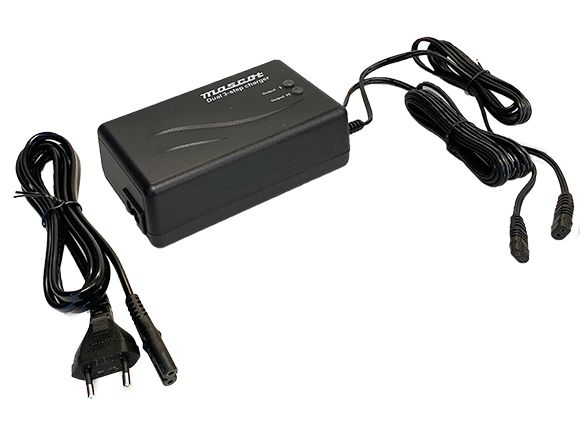 Mascot 2x12V/2A dual lead-acid battery charger (90-264V AC)