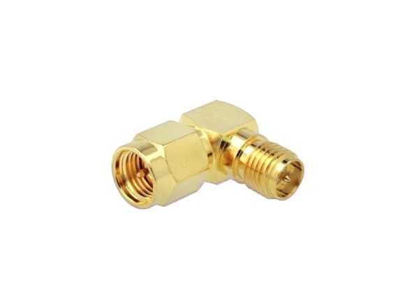 RP-SMA female -> SMA male coax adapter right angle
