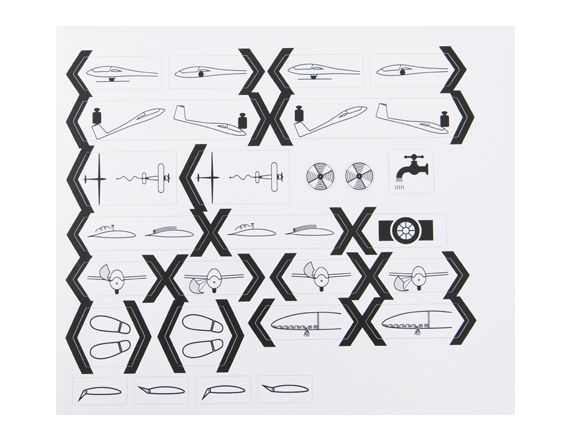 Schempp-Hirth Cockpit placards white