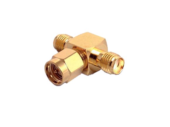SMA female/female -> SMA male coax ''T'' adapter