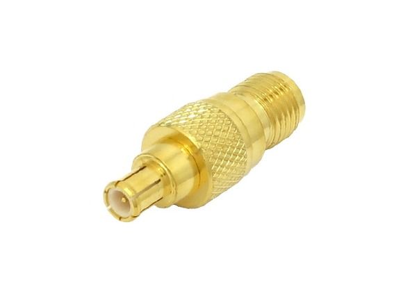 SMA female -> MCX male coax adapter
