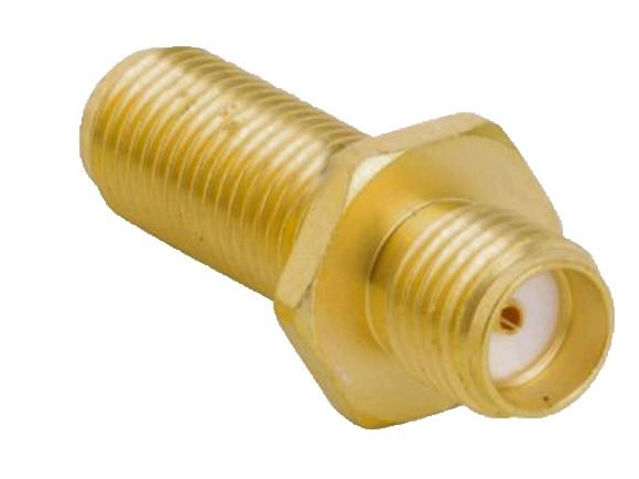 SMA female -> SMA female coax hole mount adapter