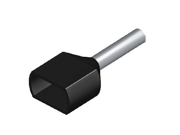 Tirex cable (ferrule) endcap double 2x1.50mm² black