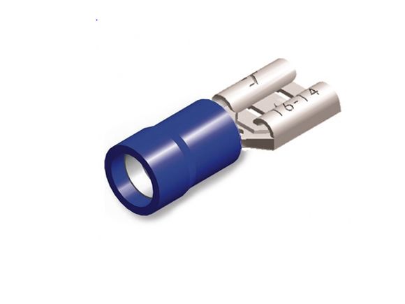 Tirex terminal cable shoe female 6.3mm / 1.5 - 2.5mm² blue