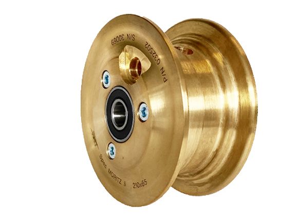 Tost tailwheel Moritz II 3" Messing Ø12mm (210x65)