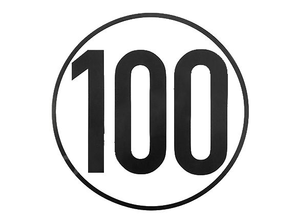 Trailer 100km/h sticker