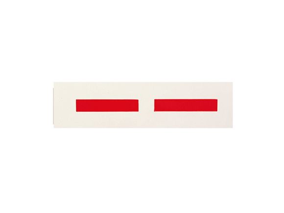 Warning/indication closing-placard red