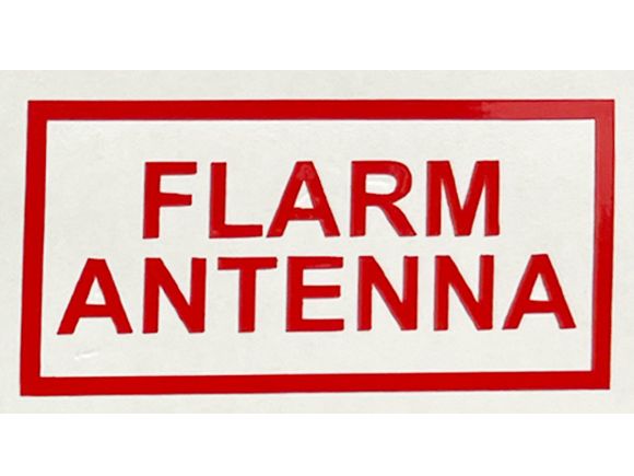Warning Placard 'Flarm antenna' red